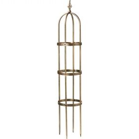 60-inch Copper Finish Steel Outdoor Garden Trellis Obelisk