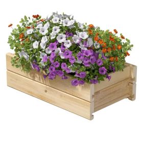 Natural Unfinished Cedar Wood Planter Box 21-inch x 11-inch - Made in USA