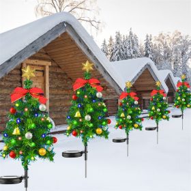 Solar Christmas Tree Pathway Lights, Waterproof Outdoor Decorations