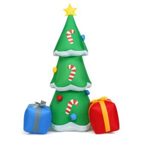 6 Feet Inflatable Christmas Tree with Gift Boxes Blow Up Decoration