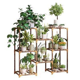 Plant Stand Indoor, Outdoor Wood Plant Stands for Multiple Plants, Plant Shelf Ladder Table Plant Pot Stand for Living Room, Patio, Balcony, Plant Gar