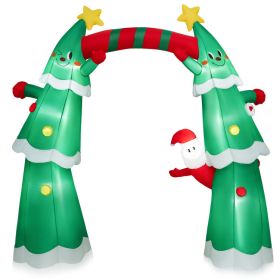 11 Feet Lighted Christmas Inflatable Archway Decoration with Santa Claus