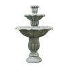 39.3inches Outdoor Concrete Floor Water Fountain with Submersible Electric Pump for Yard Patio Lawn Home Decor