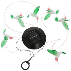 LED Solar Hummingbird Wind Chime Solar String Lights 6 LEDs Color-Changing IP65 Waterproof Decorative Lamp