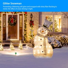 LED Christmas Snowman Decoration lighted up snowman Collapsible Battery Operated Lighted Snowman Indoor Outdoor Garden Light with Removable Hands Scar