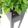 Elevated garden bed, metal elevated outdoor flowerpot box, suitable for backyard and terrace, large flowerpot, suitable for vegetable and flower book,