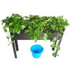 Elevated garden bed, metal elevated outdoor flowerpot box, suitable for backyard and terrace, large flowerpot, suitable for vegetable and flower book,