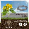 Outsunny Wooden Raised Garden Bed, Hexagon Screwless Planters for Outdoor Plants, Vegetables, Flowers, Herbs, 39" x 36" x 6", Gray