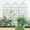 2 Pack Metal Garden Trellis 71" x 19.7" Rustproof Trellis for Climbing Plants Outdoor Flower Support Black