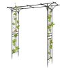 206*41*216cm Iron 16mm Tube Flat Top Courtyard Iron Arch Black RT