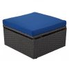 U_Style Outdoor Patio Rectangle Daybed with Retractable Canopy, Wicker Furniture Sectional Seating with Washable Cushions, Backyard, Porch(As same as