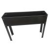 Elevated garden bed, metal elevated outdoor flowerpot box, suitable for backyard and terrace, large flowerpot, suitable for vegetable and flower book,