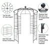 Metal Garden Arch Iron Garden Arbors Gazebo Dia81.3'' x 114.2'' High Birdcage Shape Pergola Pavilion for Wedding Ceremony
Outdoor Black