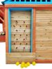 Eco-friendly Outdoor Wooden 4-in-1 Game House for kids garden playhouse with different games on every surface,Solid wood,61.4"Lx45.98"Wx64.17"H