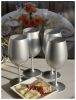 Metallic Silver Color Plastic Wine Glasses Set of 4 (20oz), BPA Free Acrylic Wine Glass Set, Unbreakable Red Wine Glasses, White Wine Glasses