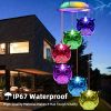 1 Pack, Wind Chimes,Owl Solar Wind Chimes For Outside, Waterproof LED Solar Powered Memorial Wind Chimes With Lights, Housewarming Gifts For Garden Ou