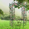 Metal Garden Arch Iron Garden Arbors Gazebo Dia81.3'' x 114.2'' High Birdcage Shape Pergola Pavilion for Wedding Ceremony
Outdoor Black