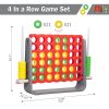 Giant 4 In a Row Game Set, Outdoor and Indoor Game for Adults and Kids, Intelligent Toy,Red and Gray