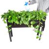 Elevated garden bed, metal elevated outdoor flowerpot box, suitable for backyard and terrace, large flowerpot, suitable for vegetable and flower book,