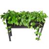 Elevated garden bed, metal elevated outdoor flowerpot box, suitable for backyard and terrace, large flowerpot, suitable for vegetable and flower book,