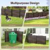 Outdoor Privacy Fence Screen with 5 Ground Stakes for Garden Yard Patio