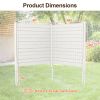 Outdoor Privacy Fence Screen with 5 Ground Stakes for Garden Yard Patio