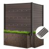 Outdoor Privacy Fence Screen with 5 Ground Stakes for Garden Yard Patio