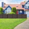 Outdoor Privacy Fence Screen with 5 Ground Stakes for Garden Yard Patio