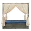 [Not allowed to sell to Wayfair]Adjustable Sun Bed With Curtain; High Comfort; With 3 Colors