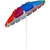 8 Feet Portable Beach Umbrella with Sand Anchor and Tilt Mechanism