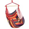 Hammock Hanging Chair Canvas Porch Patio Swing Seat Portable Camping Rope Seat