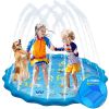 100/170 CM Children Pet Water Mat Summer Beach Inflatable Water Spray Pad Lawn Swimming Pool Mat Pet Sprinkler Outdoor Game Toy