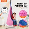 VEVOR Kids Pod Swing Seat, Hanging Hammock Chair with LED Lights Strings, Inflatable Cushion, Sensory Pod Swing Chair for Kids Indoor and Outdoor Hang