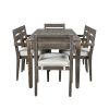 [Not allowed to sell to Wayfair] Acacia Wood Outdoor Dining Table And Chairs Suitable For Patio; Balcony Or Backyard