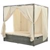 [Not allowed to sell to Wayfair]Adjustable Sun Bed With Curtain; High Comfort; With 3 Colors