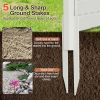 Outdoor Privacy Fence Screen with 5 Ground Stakes for Garden Yard Patio